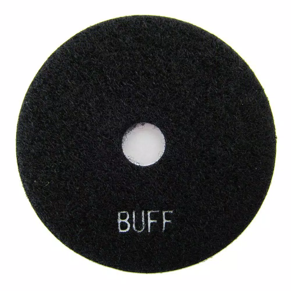 Archer USA 4 in. Black Buff Dry Diamond Polishing Pad for Granite and Marble