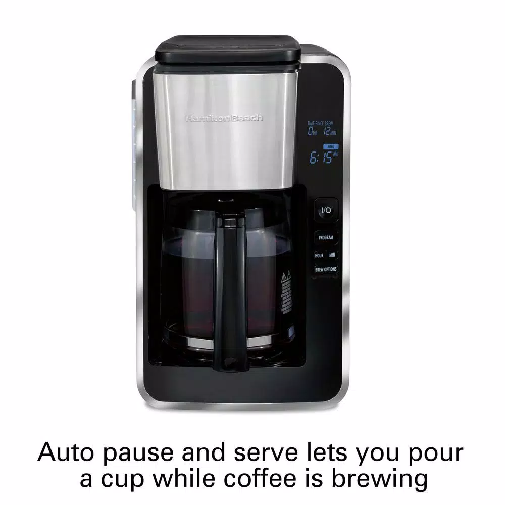 Hamilton Beach 12-Cup Programmable Easy Access Deluxe Coffee Maker, Black