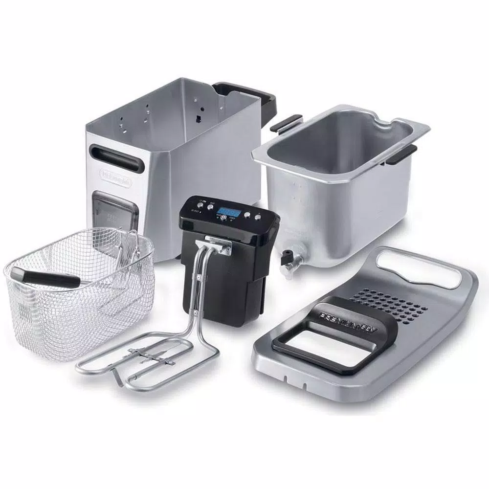 DeLonghi De'Longhi Dual Zone Digital 4L Stainless Steel Deep Fryer with Easy Clean Drain System