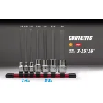 Capri Tools SAE Long Hex Bit Socket Set, 7-Piece thumbnail 3