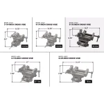 WEN 5-1/8 in. Compound Cross Slide Benchtop Vise, Heavy Duty Cast Iron thumbnail 2