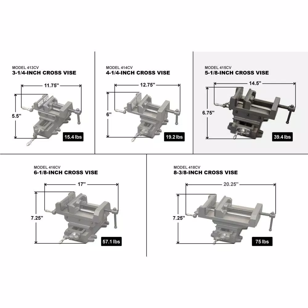 WEN 5-1/8 in. Compound Cross Slide Benchtop Vise, Heavy Duty Cast Iron