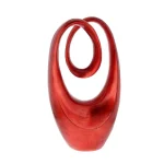 LITTON LANE 20 in. Red Polystone Abstract Infinity Sculpture - Modern Decorative Statuary thumbnail 1