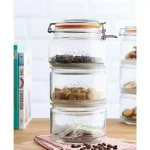 Kilner 4 Piece Stackable Glass Storage Jar Set with Clip Top and Push Top Lids thumbnail 3