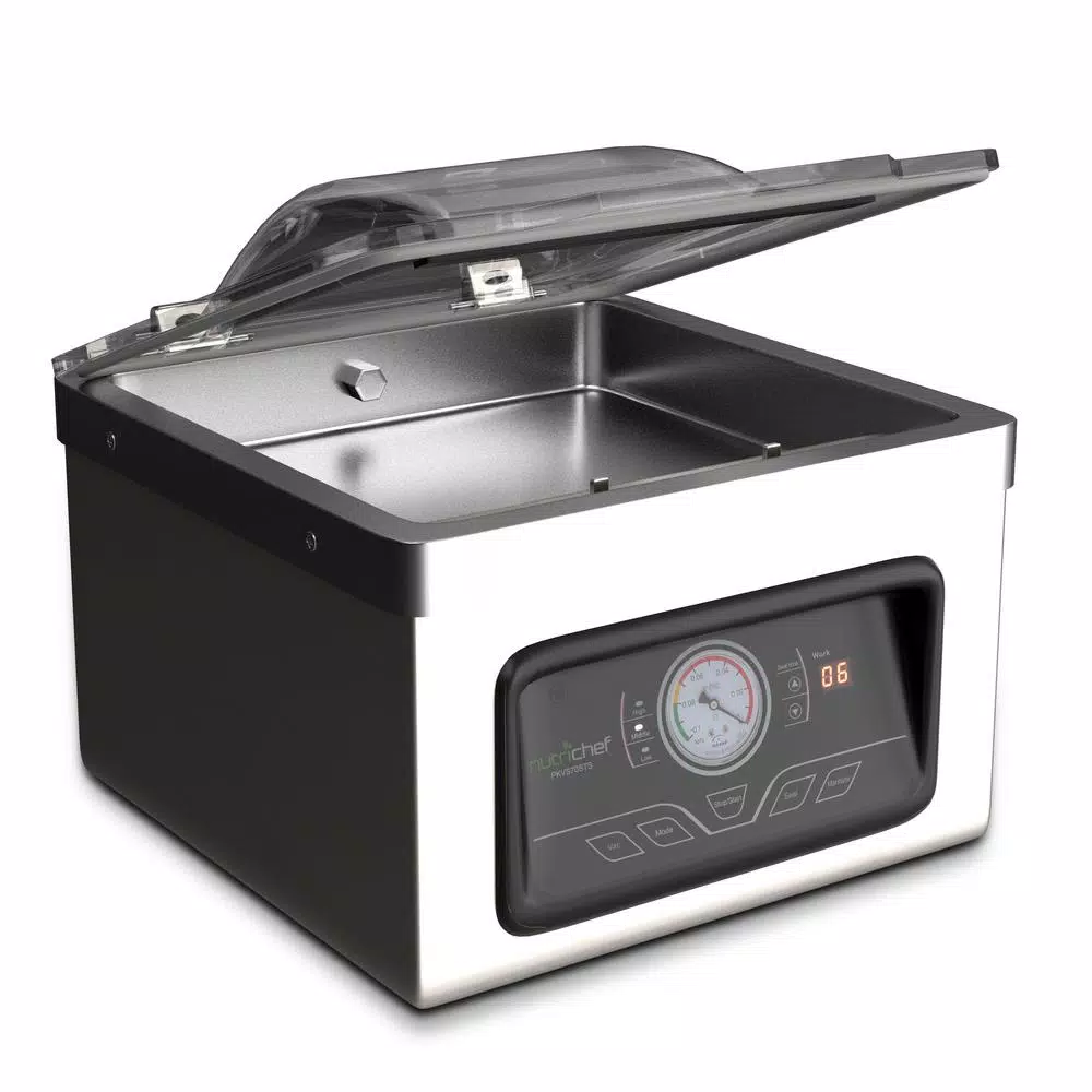 NutriChef White Chamber Food Vacuum Sealer System - Commercial Stainless Steel Electric Air Seal Preserver