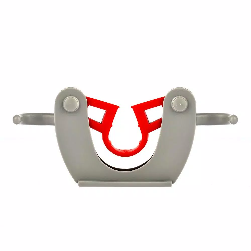 Alpine Industries Single Wall Mounted Mop and Broom Holder with 2 Hooks
