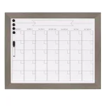 DesignOvation Beatrice Monthly Dry Erase Calendar Memo Board with Woodgrain Frame thumbnail 1