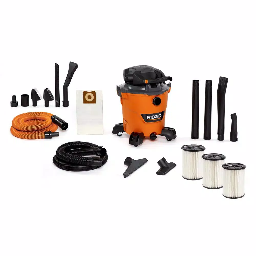 RIDGID 12 Gal. 6.0 Peak HP NXT Wet/Dry Shop Vacuum with Detachable Blower and Car Cleaning Kit