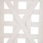 Glitzhome 30 in. H x 24 in. W White Wooden Tobacco Basket Wall Decor thumbnail 2