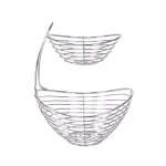 Spectrum Opus Arched 2-Tier Chrome Server Basket, Steel Fruit and Vegetable Organizer thumbnail 2