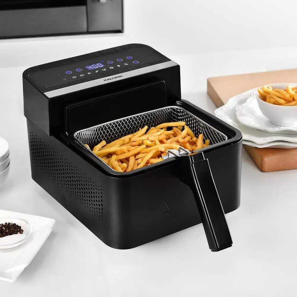 KALORIK 2-in-1 Digital Air Fryer and Deep Fryer, 3.5 Qt., Black