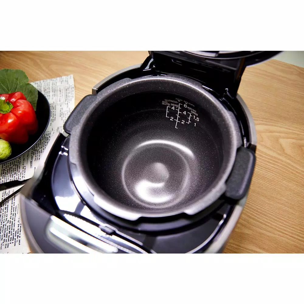 Unbranded Cuckoo 6-Cup Induction Heating Pressure Rice Cooker, Full Stainless Eco 2.0, Dark Gray