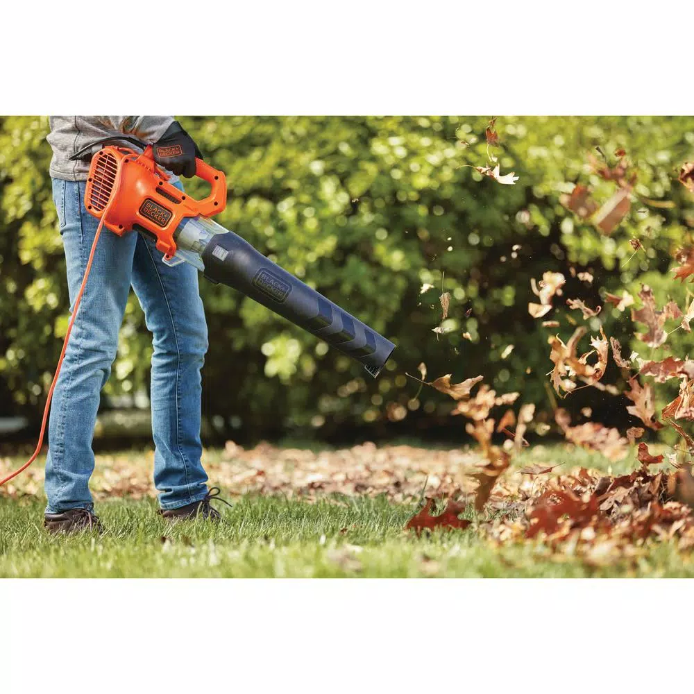 BLACK+DECKER 9 Amp Corded Electric Axial Handheld Leaf Blower, 450 CFM, 140 MPH