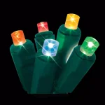 Brite Star 60-Light Multi-Colored Micro Mini Twinkling LED String Lights, Green Wire thumbnail 1