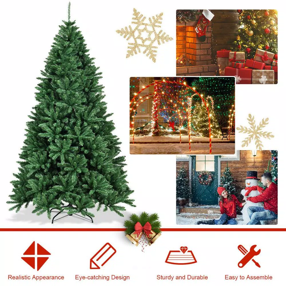 Costway 7.5 ft. Unlit Douglas Fir Artificial Christmas Tree with 2254 Tips