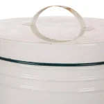 Glitzhome 13 in. Farmhouse Enamel Metal Canister with Wire Handle and Distressed Finish thumbnail 5