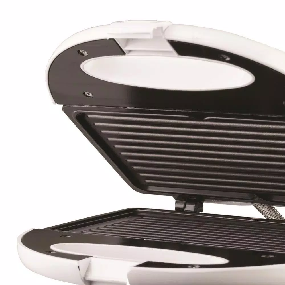 Brentwood Appliances TS-246 750W Nonstick Panini Press and Sandwich Maker, White