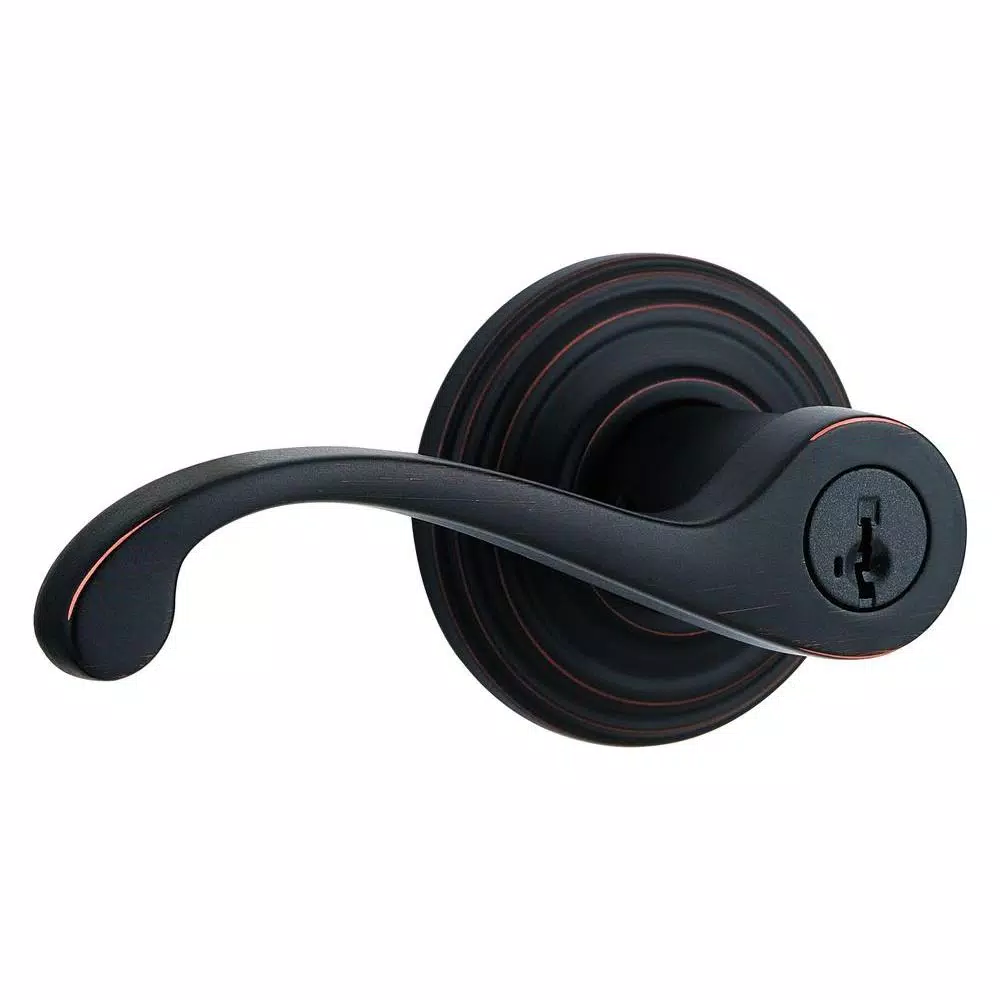 Kwikset Commonwealth Venetian Bronze Exterior Entry Door Lever with SmartKey Security