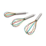 ExcelSteel Stainless Steel Tri-Color Silicone Coated Balloon Whisk Set, 3-Piece thumbnail 1
