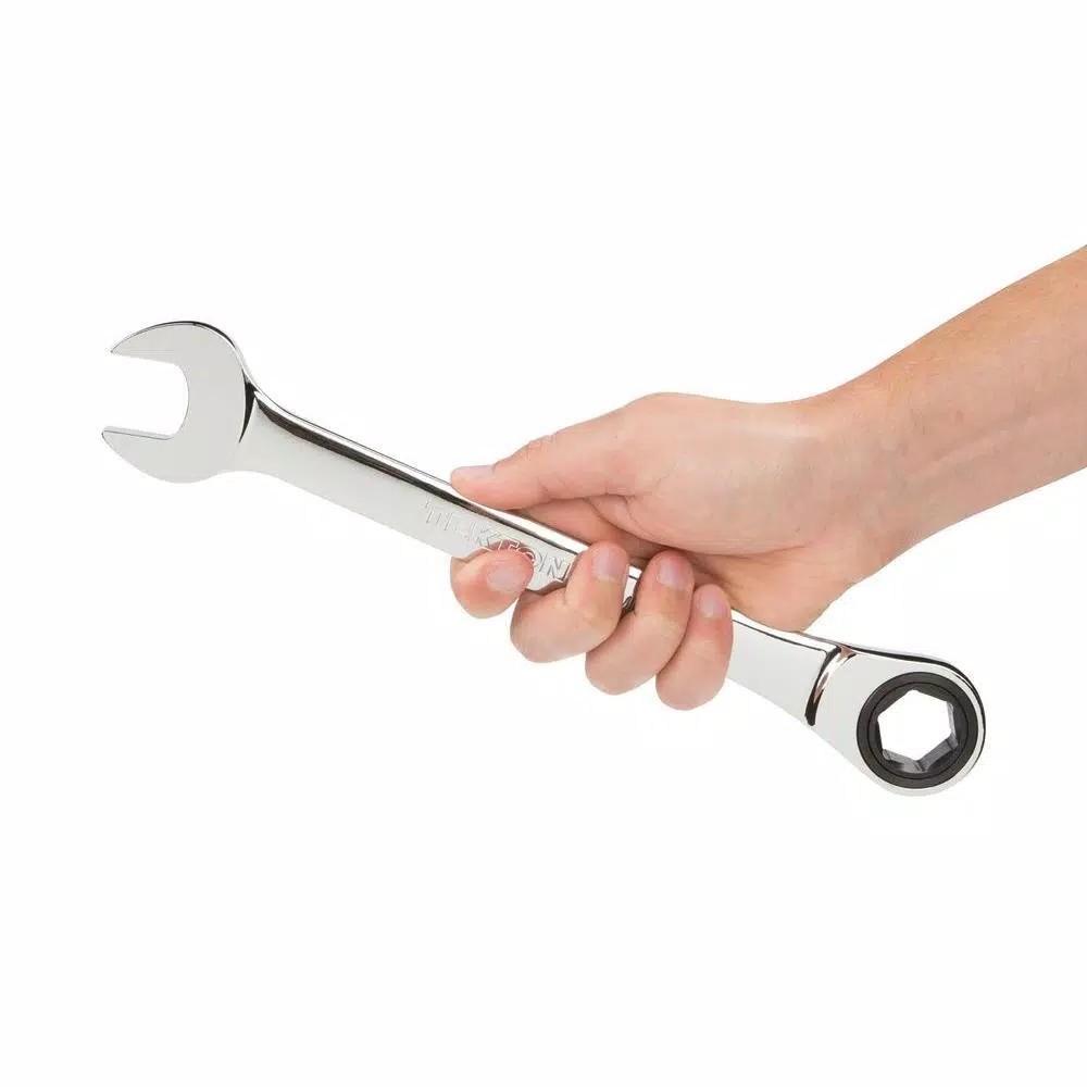 TEKTON 24 mm Ratcheting Combination Wrench, 6-Point Box End, 72-Tooth Gear