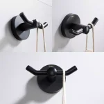 Kraus Elie Double Robe and Towel Hook, Matte Black thumbnail 4