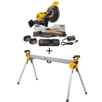 DEWALT 12 in. FLEXVOLT Brushless Sliding Compound Miter Saw Kit with Stand, 2 6.0 Ah Batteries & AC Adapter thumbnail 1