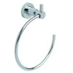 No Drilling Required Loxx Chrome Towel Ring with No-Drill Mounting Hardware - Modern Hand Towel Holder thumbnail 1
