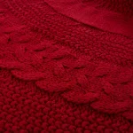 Glitzhome 52 in. Red Knitted Acrylic Christmas Tree Skirt thumbnail 5