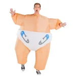 Gemmy Adult Inflatable Sumo Baby Halloween Costume - Funny Unisex Inflatable Costume thumbnail 1