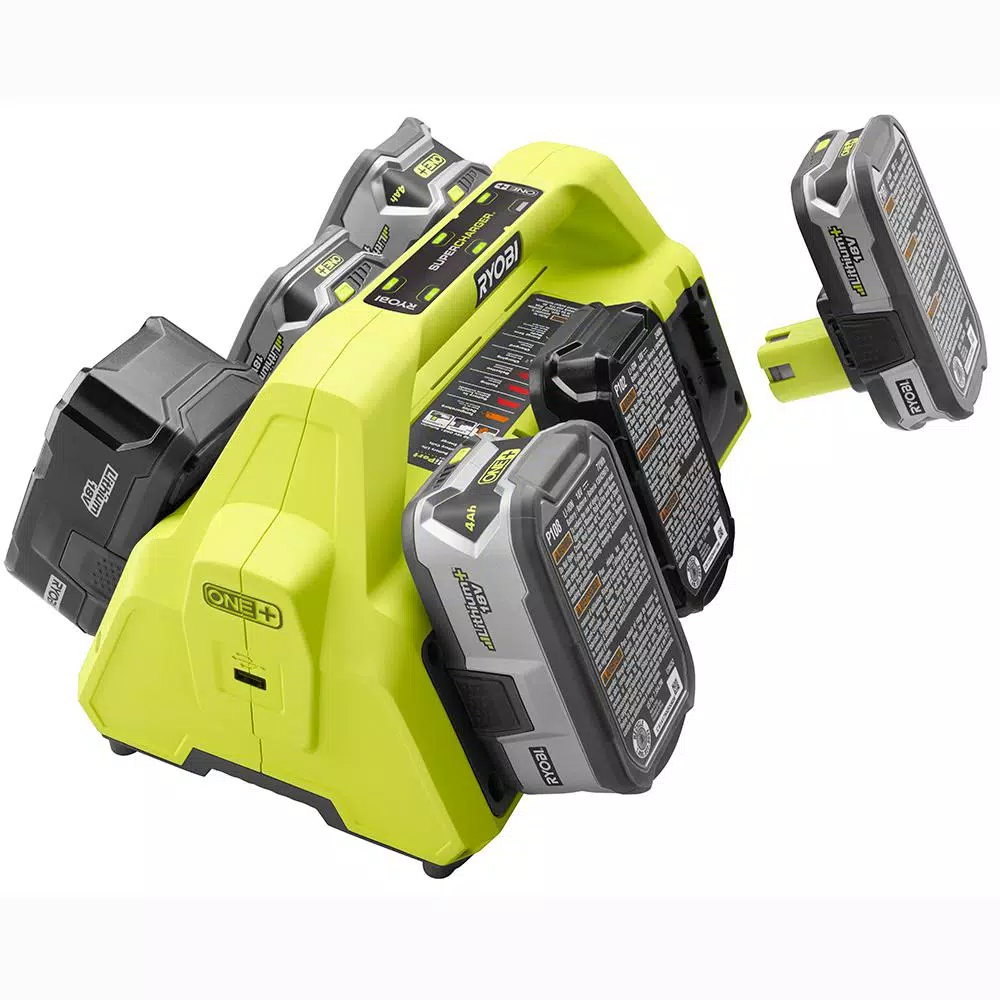 RYOBI 18V ONE+ 6-Port Dual Chemistry IntelliPort Supercharger with USB Port