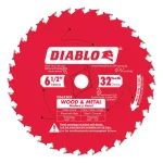 Diablo 6-1/2 in. 32-Teeth Multi-Purpose Wood and Metal Circular Saw Blade thumbnail 1