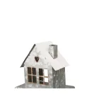 Glitzhome Galvanized Metal House Stocking Holder Set of 2 - Rustic Christmas Mantel Decor thumbnail 3
