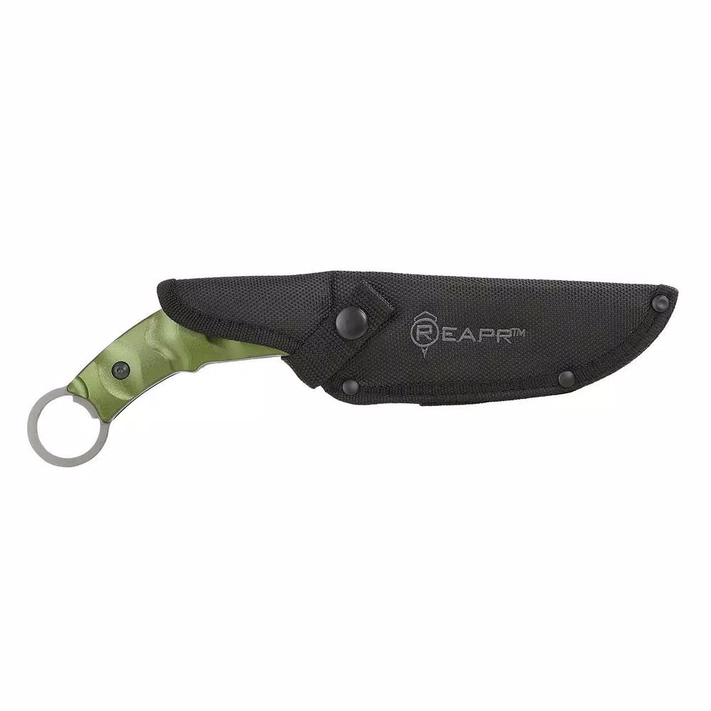 Sheffield REAPR SLAMR 4.75 in. Fixed Blade Drop Point Knife with Aluminum Handle