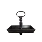 3R Studios Black Wood Three Tier Decorative Tray with Handles thumbnail 6
