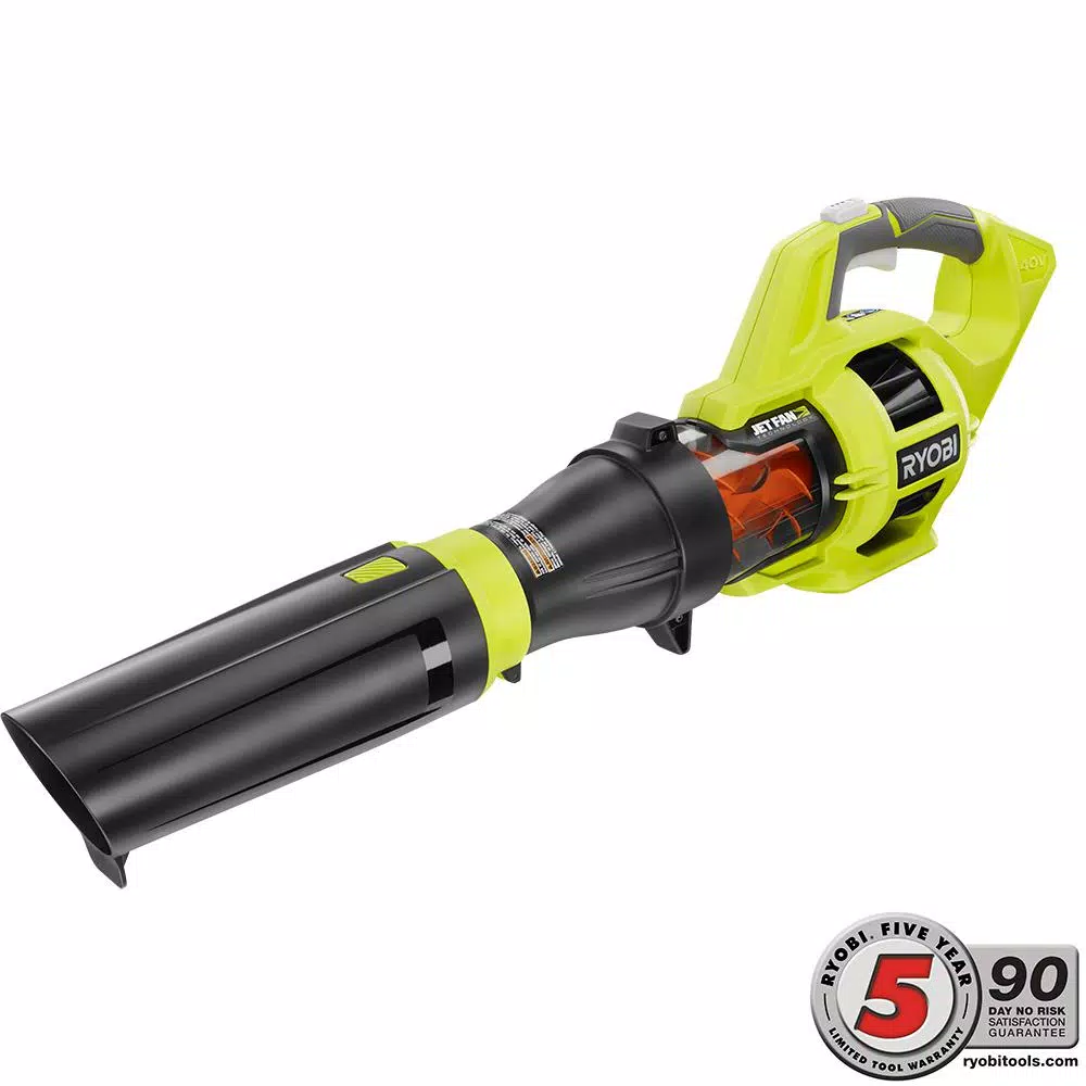 RYOBI 40V MAX Cordless Jet Fan Leaf Blower, 480 CFM, 110 MPH (Tool Only)