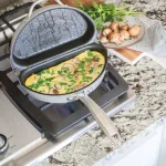 Nordic Ware Aluminum Nonstick Frittata and Omelet Pan with Hinge Design thumbnail 3