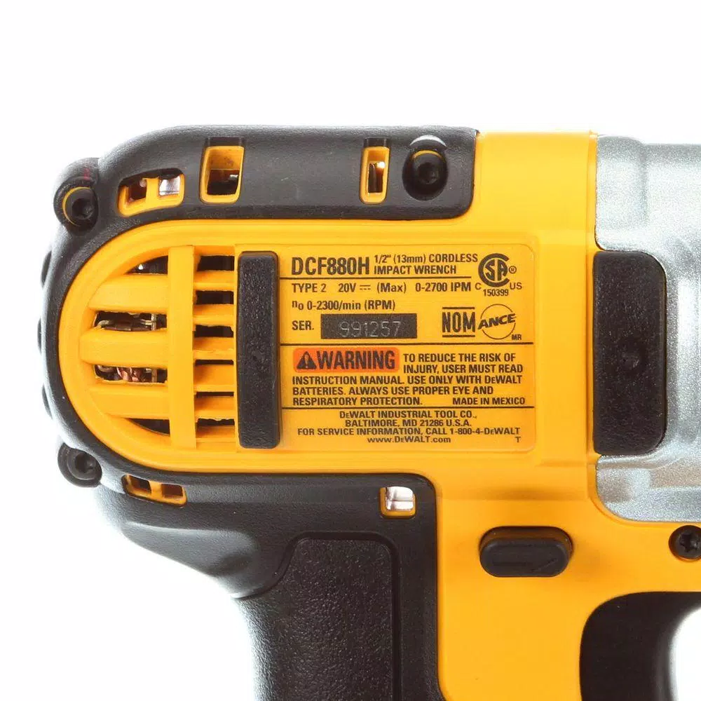 DEWALT 20V MAX Cordless 1/2 in. Impact Wrench Kit with Detent Pin (Tool-Only)