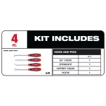 Milwaukee 8-Piece Pry Bar and Hook & Pick Set with I-Beam Design thumbnail 3