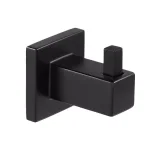 Glacier Bay Farrington Single Robe Hook, Matte Black thumbnail 1