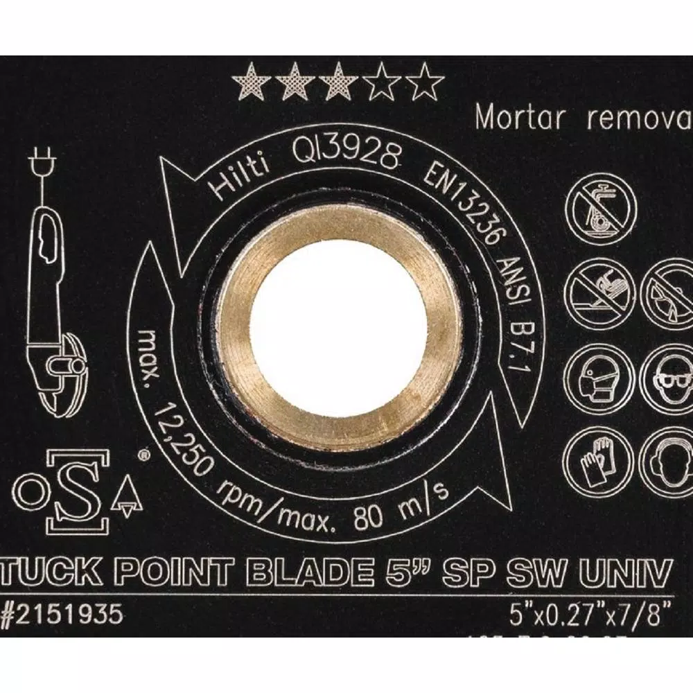 Hilti 5 in. Universal Diamond Sandwich Tuck Point Blade Super Performance (6-Pack)