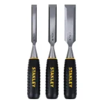 Stanley 3-Piece Wood Chisel Set, Carbon Steel Blades, 1/2 in., 3/4 in., and 1 in. thumbnail 1
