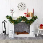 Nearly Natural 6 ft. Pre-lit Mixed Pine and Pinecone Artificial Garland with 35 LED Lights thumbnail 5