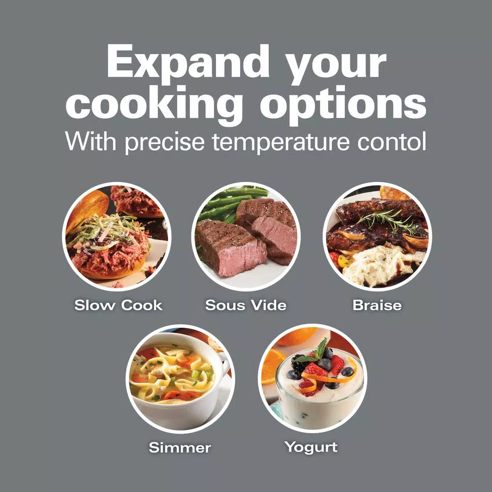 Hamilton Beach 6 Qt. Stainless Steel Slow Cooker with Advanced Temp Tracker