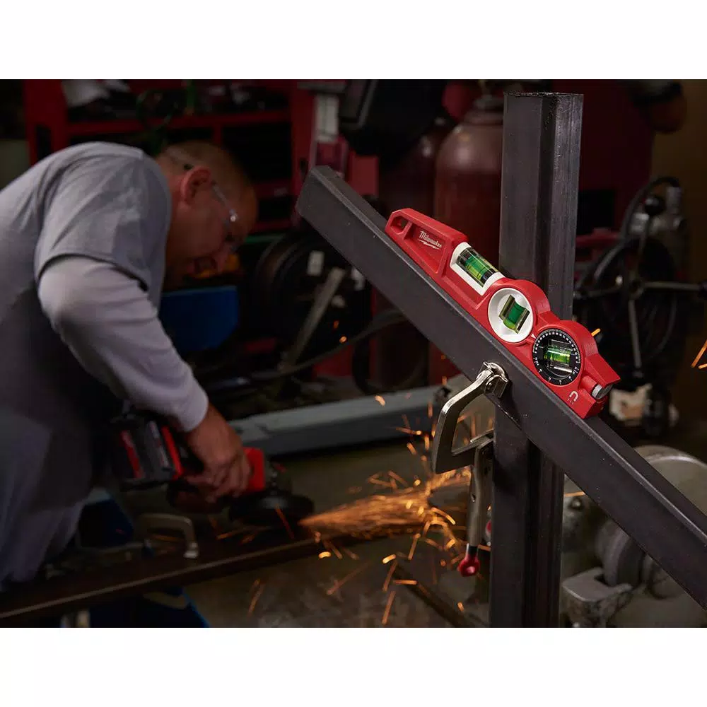 Milwaukee 10 in. 360-Degree Locking Die Cast Torpedo Level and 25 ft. STUD Tape Measure Combo Set