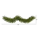 Nearly Natural 6 ft. Pre-lit Green Pine Artificial Christmas Garland with 35 LED Lights thumbnail 2