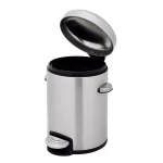 Innovaze Stainless Steel Round Step-On Trash Can Set, 8 Gal. and 1.3 Gal. Fingerprint Resistant thumbnail 2