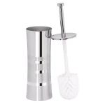 Bath Bliss Stainless Steel Toilet Brush and Holder Set with 2-Tone Curved Body thumbnail 1
