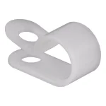 CURT 3/8" I.D. Convoluted Slit Loom Tube Clamps, White (25-Pack) thumbnail 1