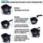 Emerald 1818 4.2 Qt. 1800W Air Fryer with Double Ceramic Non-Stick Basket and Pan Set thumbnail 6
