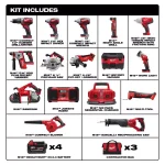 Milwaukee M18 18V Lithium-Ion Cordless 15-Tool Combo Kit with 4 3.0 Ah Batteries and Charger thumbnail 2